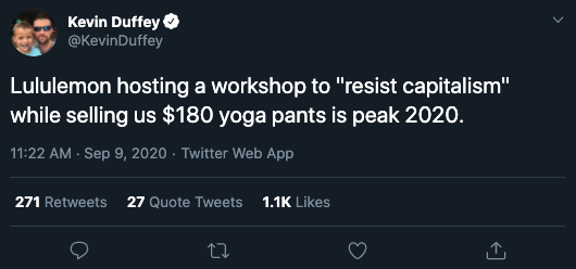 Lululemon Tweet