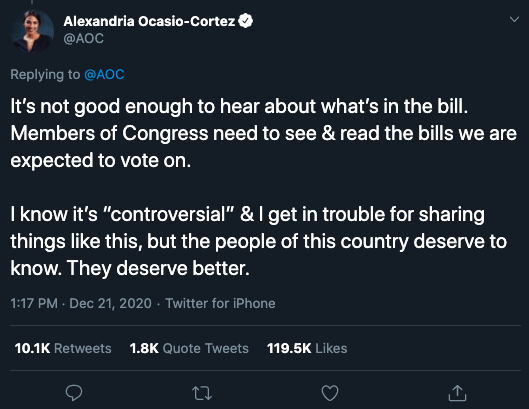 AOC Tweet