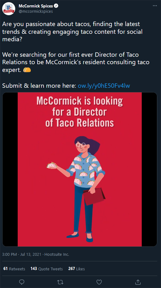 Director of Taco Relations