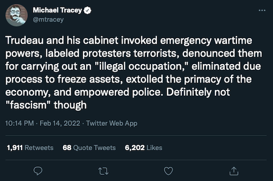 Michael Tracey Tweet